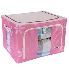 100L Large Capacity Wardrobe Clothes Organizer Storage Box Pink Flower 100L Large Capacity Wardrobe Clothes Organizer Storage Box Pink Flower