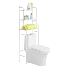 3 Layer Metal Toilet Storage Rack (White)