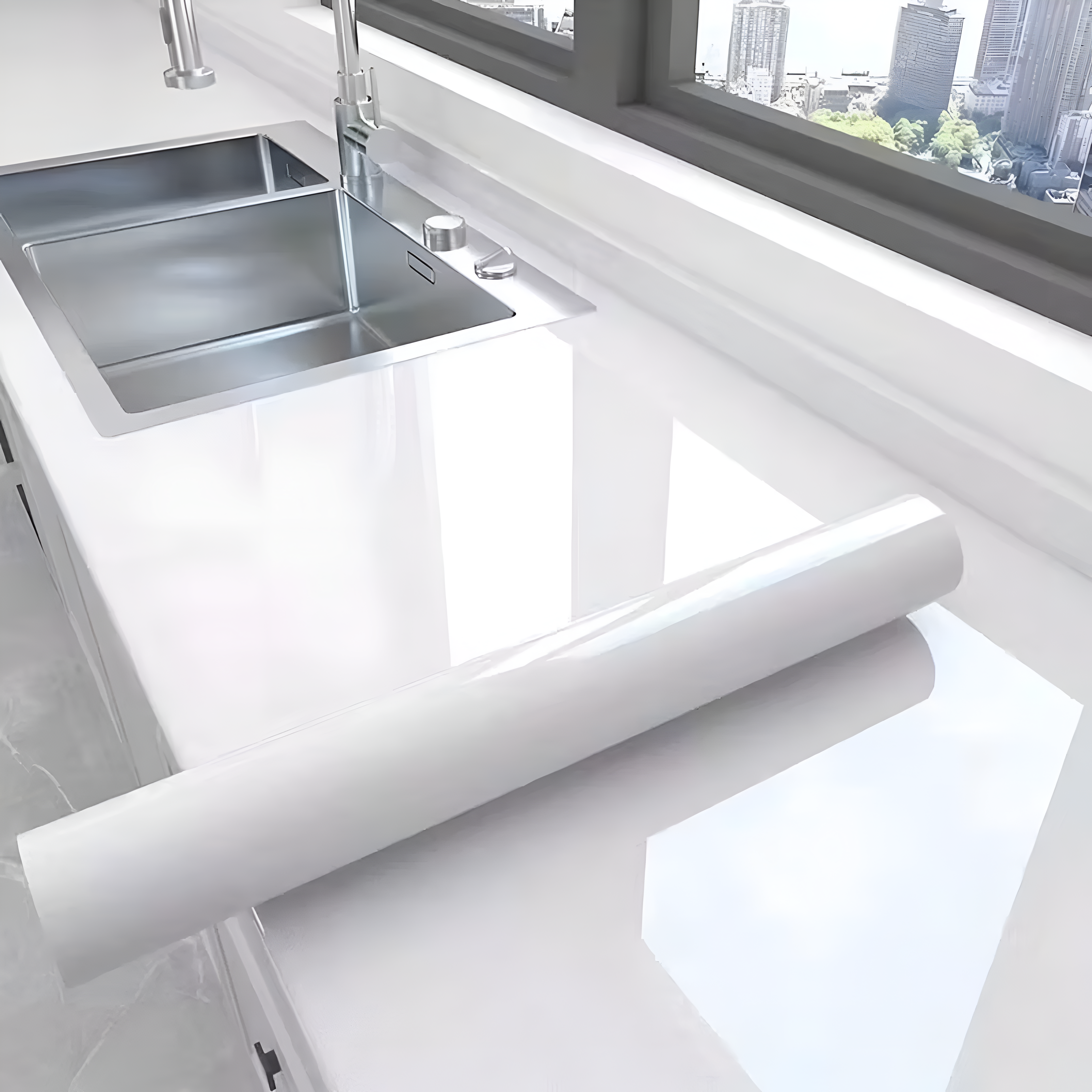 Self Adhesive Waterproof Plain White Wallpaper for Home Decor