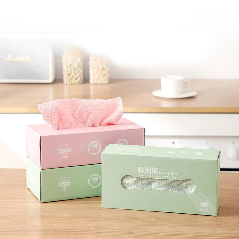 20 Pcs/Box Reusable Microfiber Cleaning Towel