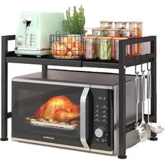Adjustable Metal Microwave Oven Stand Black Adjustable Metal Microwave Oven Stand Black