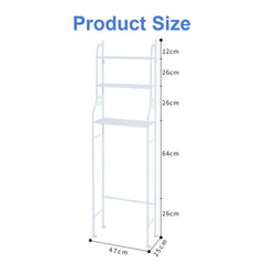3 Layer Metal Toilet Storage Rack (White)
