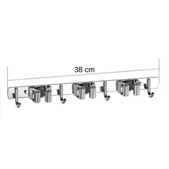 Stainless Steel Wall Drilling Mop & Broom Holder Organizer Stainless Steel Wall Drilling Mop & Broom Holder Organizer
