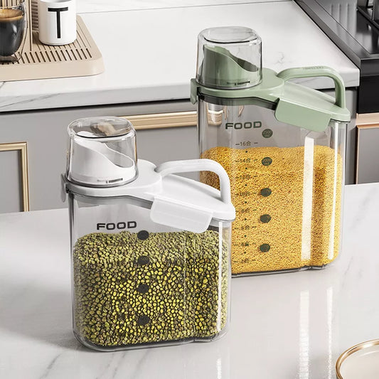 2.8L Airtight Rice Grain Cereal Storage Container Food Dispenser