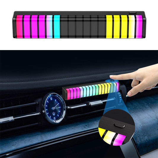 Car Ambient LED Rhythm Light Bar, AC Vent Fragrance Stick Lamp