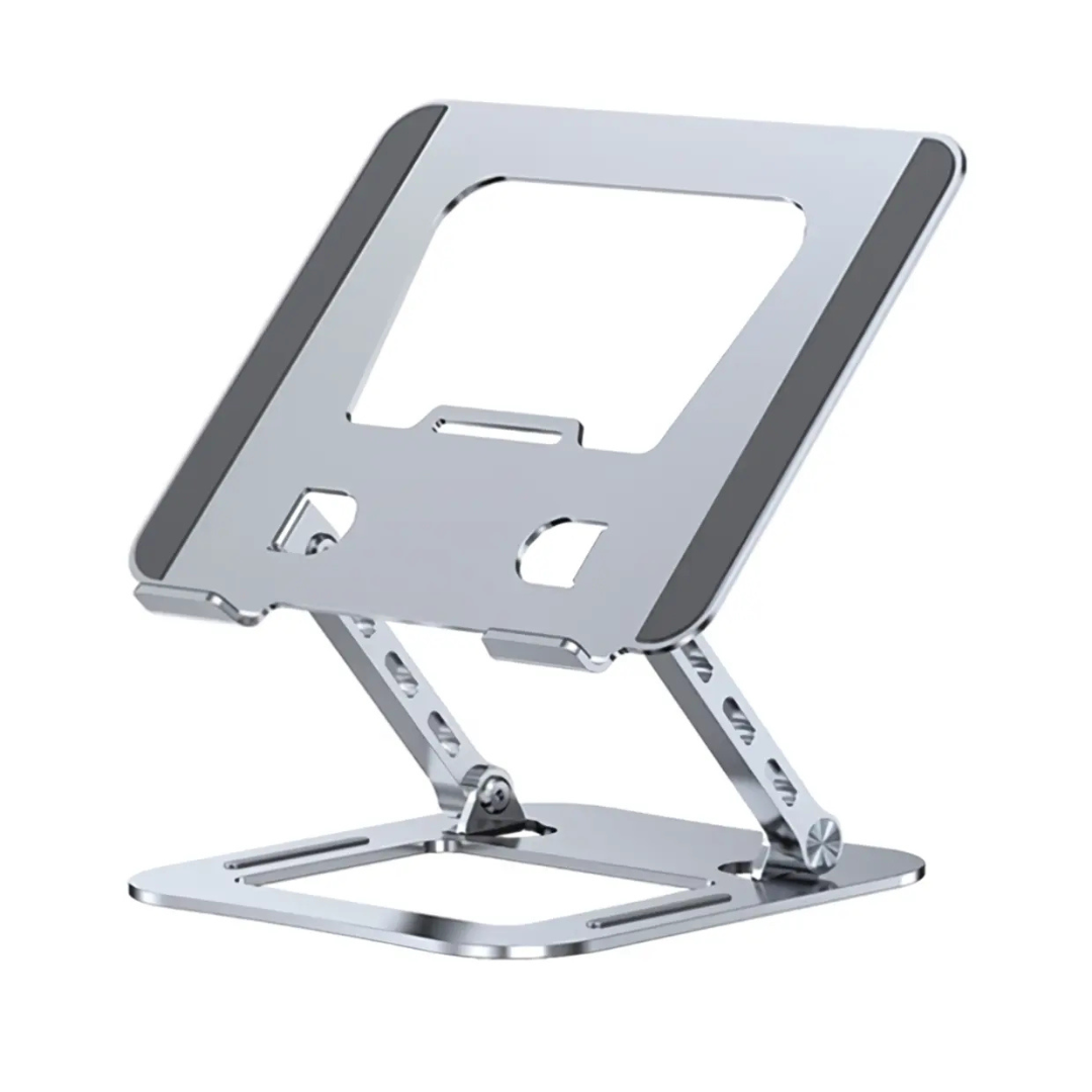 Steel Alloy Foldable Laptop Stand Silver