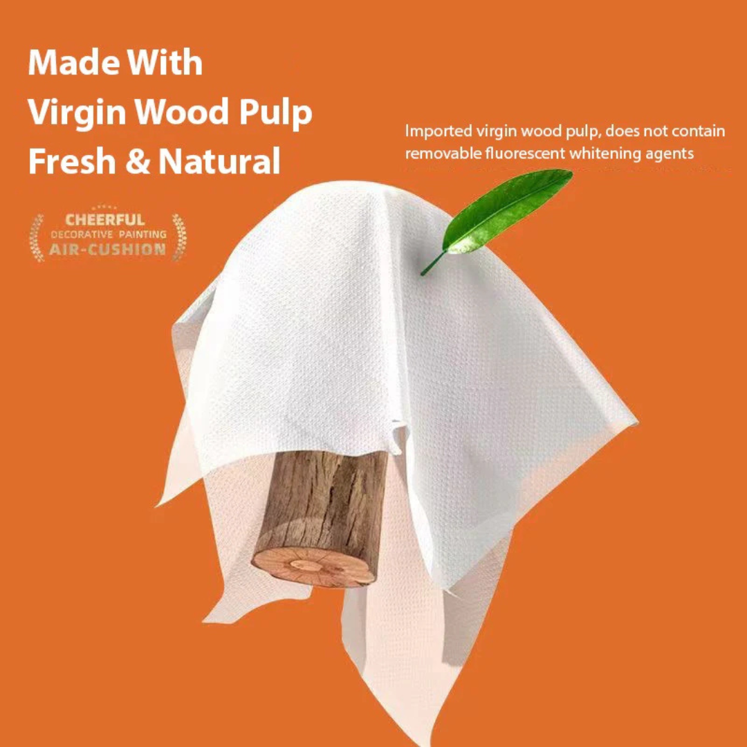 4x Ply Extra Thick Premium Tissue Paper - Soft & Skin-Friendly Tissues (Pack of 4 Bags/Carton)