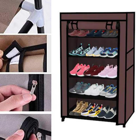 5 Layer Shoe Cabinet Closed Type Shoe Rack Qmax.qa