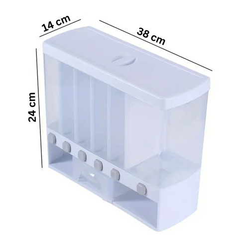 6-Grid Rice Cereal & Grains Dispenser