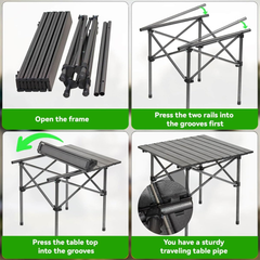 Folding Outdoor Camping Table 53 x 51 x 50 cm