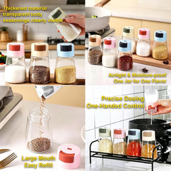 Salt and Pepper Dispenser for Kitchen, with Precise 0.5g Push Dispenser