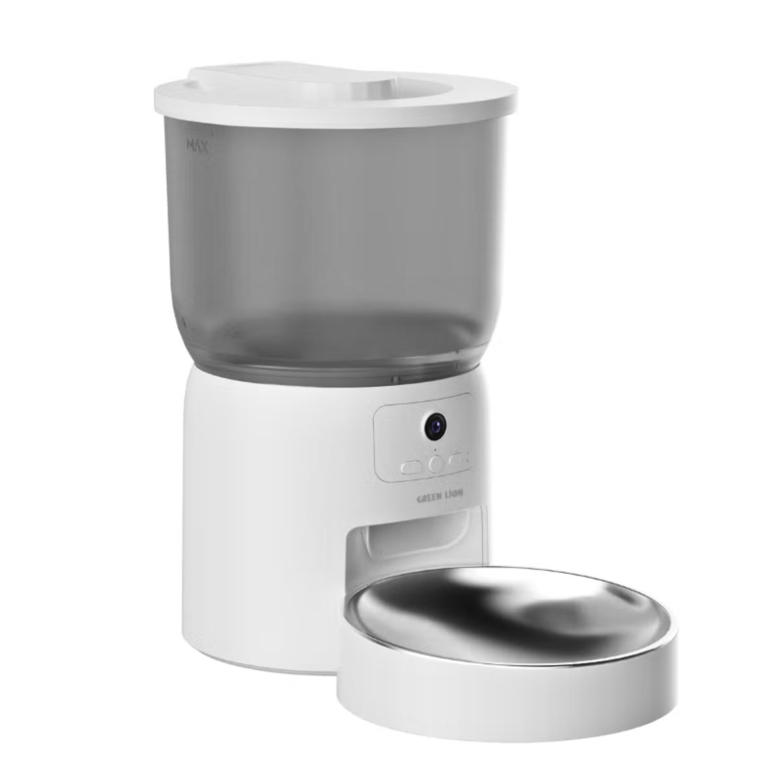 Green Lion Smart Pet Feeder for Cats with Stainless Steel Bowl