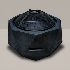 Multifunctional Outdoor Charcoal Grill Fire Pit 61 x 61 x 42 cm