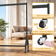 Heavy Duty Clothes Rack with Wheels