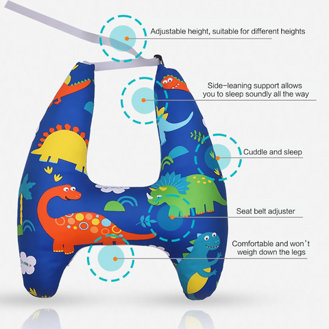 Car Seat Travel Sleeping Pillow for Head Neck & Body Support