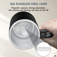 Automatic Magnetic Self-Stirring Mug With Lid Digital Display Rechargeable Mixing Cup