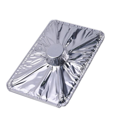 Square Shaped Food Packaging Container Aluminium Foil Pot with Lid