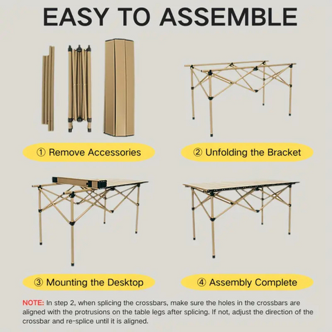 Folding Roll Up Lightweight Outdoor Camping Table