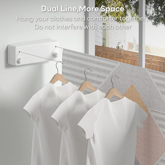 Double Retractable Steel Wire Indoor Clothes Hanger Clothesline