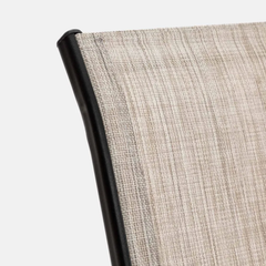 6 Seater Steel and Textilene Chairs with Center Glass Table Patio Garden Furniture