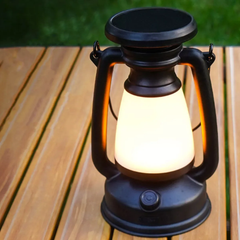 Solar and USB C Charging Retro Camping Lantern Lamp with 3 Lighting Modes LY16B