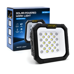 Solar Powered Work Light with Power Bank, Magnetic Base, IP66 Waterproof