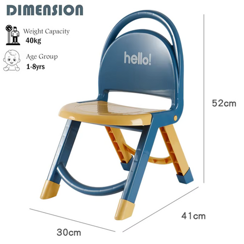 Foldable Kindergarten Study Chair for Kids