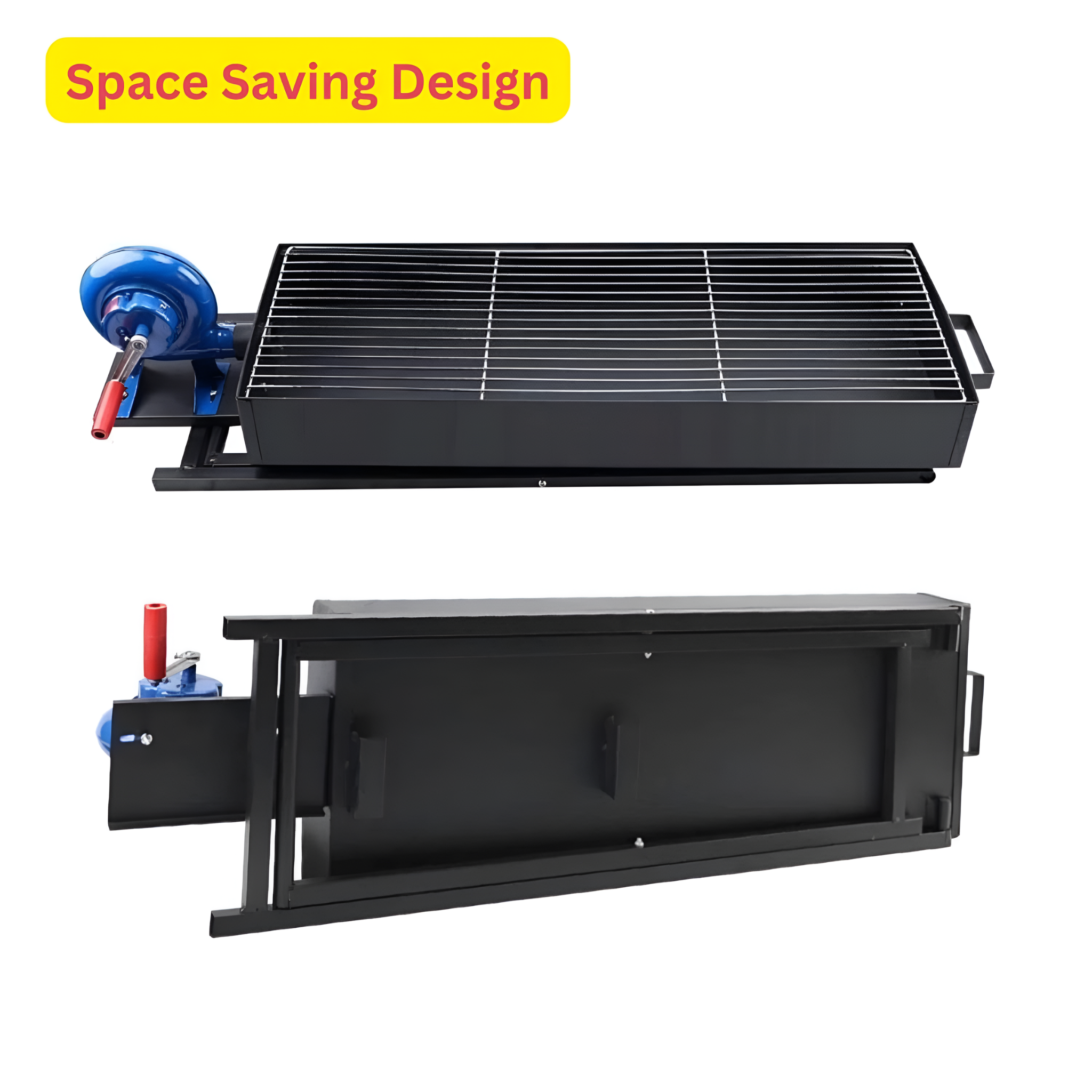 Folding BBQ Grill with Blower Fan for Outdoor Camping