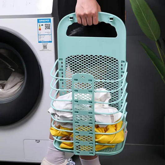Wall Hanging Foldable Laundry Clothes Storage Basket Organizer Bin