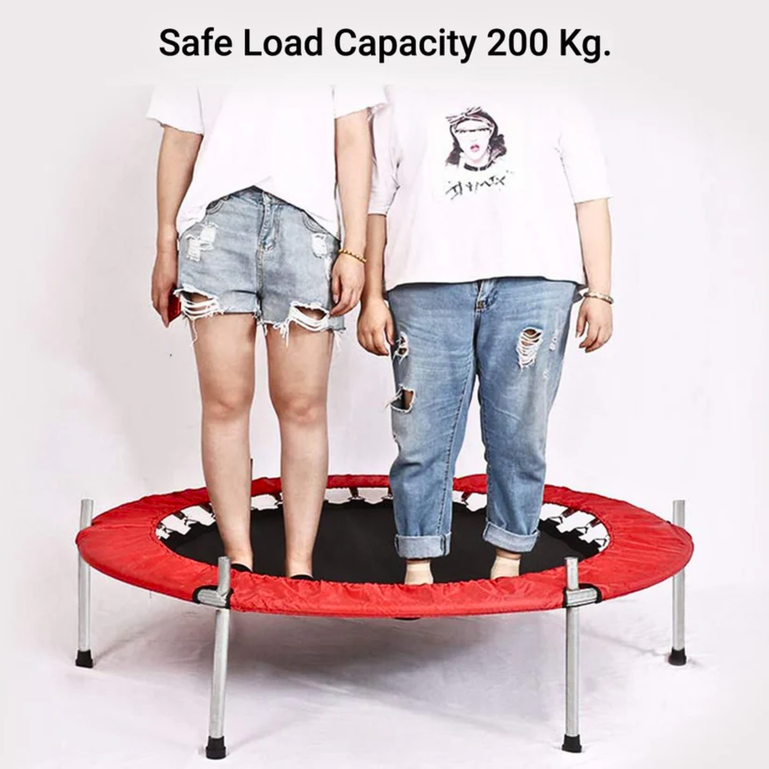 Kids Jumping Trampoline with Safety Enclosure Net for Indoor Outdoor Play