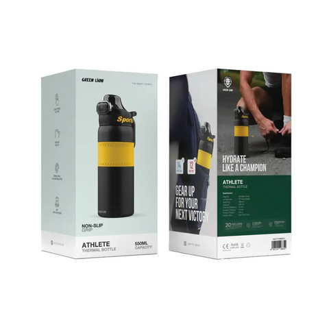 Green Lion 550ml Athlete Thermal Bottle, Vacuum Insulated Sports Water Bottle