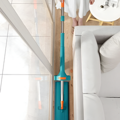 Hands-free Flat Floor Mop with Bucket, Self Squeezing Microfiber Mop