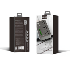 LDNIO SC3604 2500W Power Socket with 3 Outlets Universal Power Strip