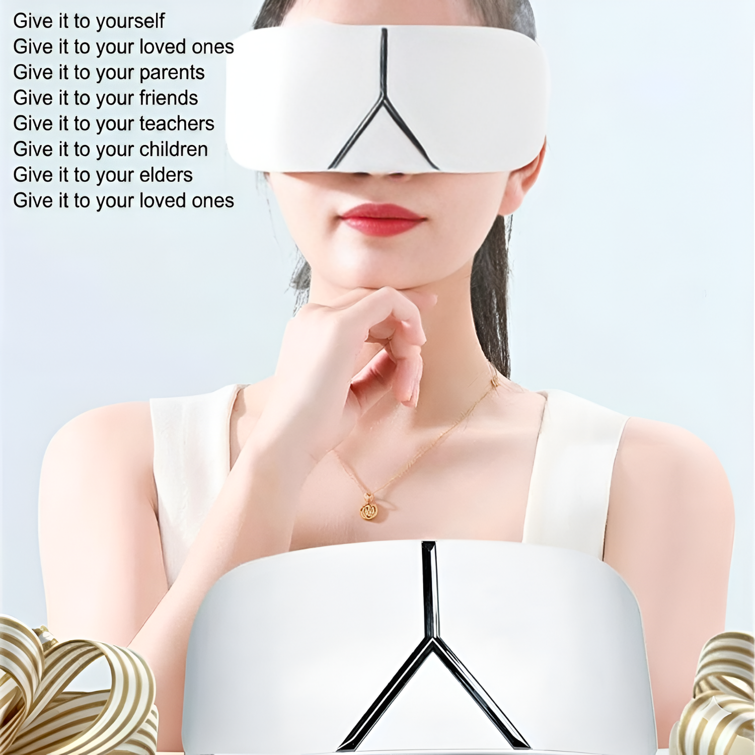 Smart Eye Massager Sleep Mask ,Rechargeable Eye Relaxation Device