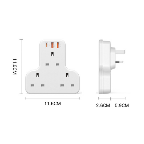 موزع طاقة ذكي مع شحن سريع USB PD QC - Yesido MC15