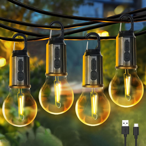 Rechargeable Camping Lantern Bulb with Tent Hanging Hook