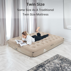 Portable Inflatable Blow Up Air Mattress Bed with Built-in Automatic Pump for Outdoor Camping