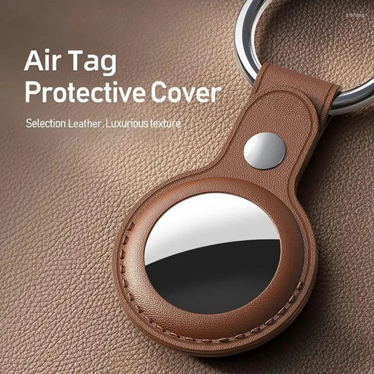 Bluepebble Leather Apple AirTag Case with Key Ring