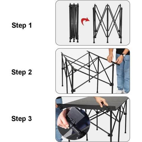 Folding Roll Up Lightweight Outdoor Camping Table