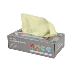 20 Pcs/Box Micro Jacquard Disposable Kitchen Cleaning Cloth, Reusable and Washable Cleaning Wipes Yellow