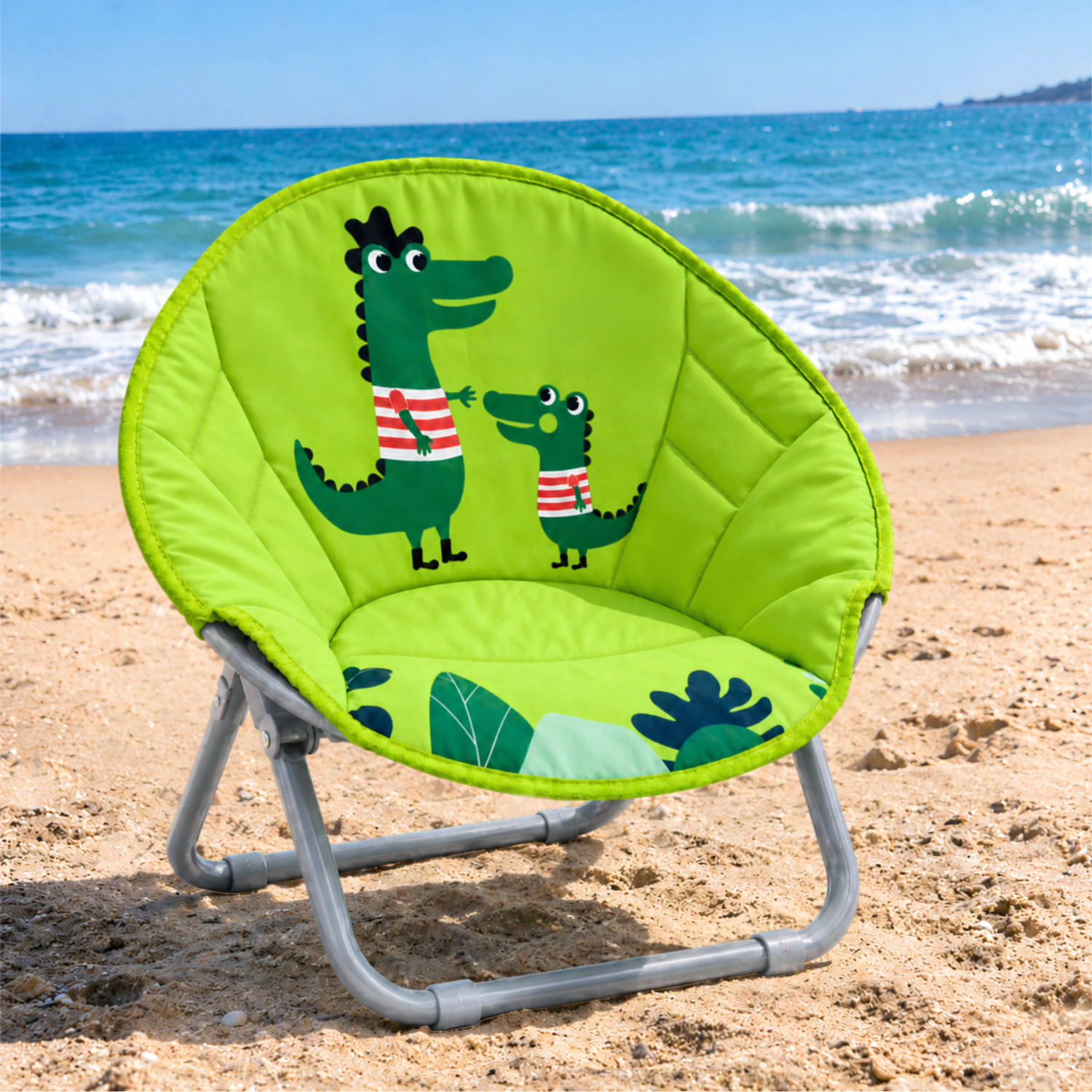Kids Folding Animated Character Moon Chair for Indoor and Outdoor Use