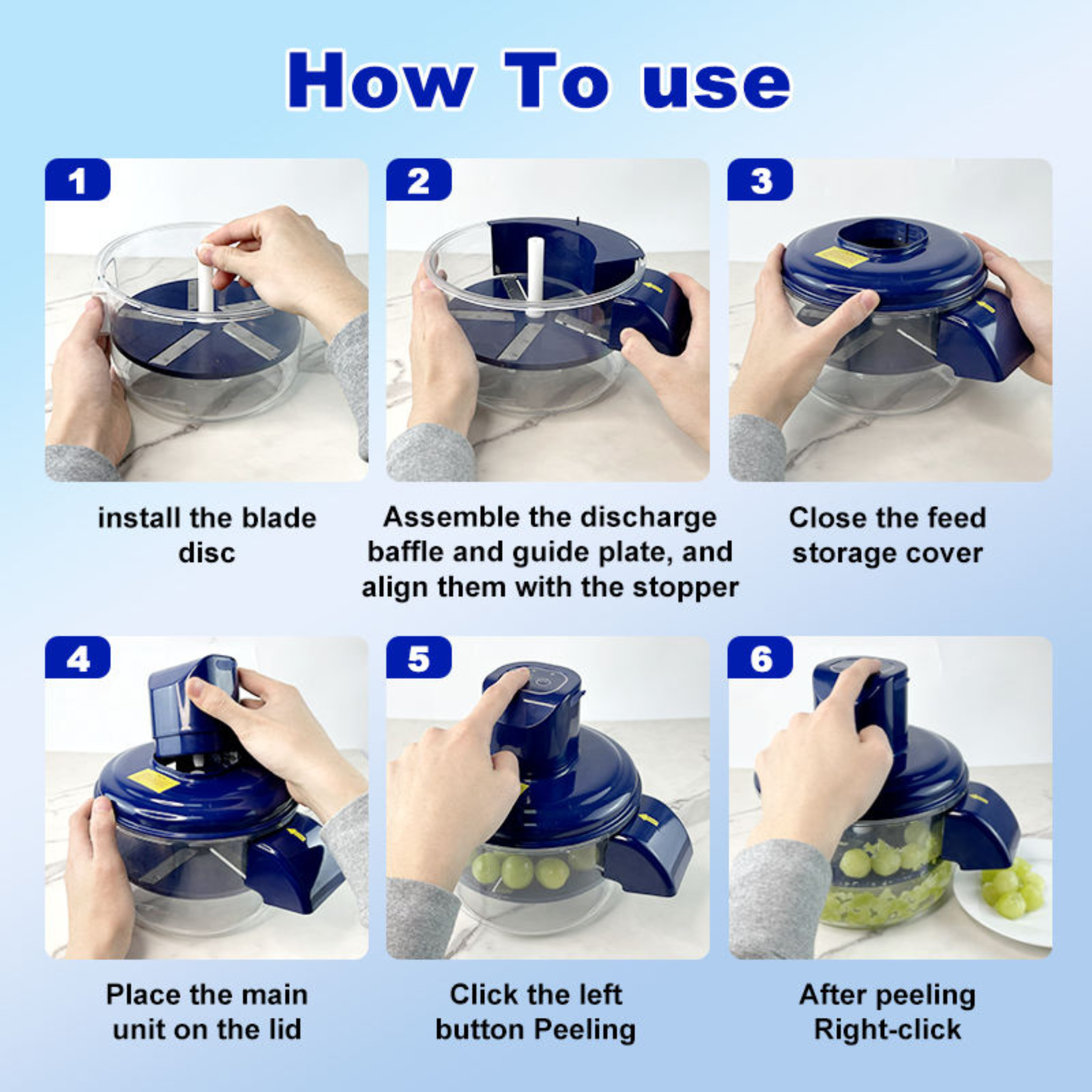 Portable Electric Garlic Skin Remover, Fruits Peeler Machine