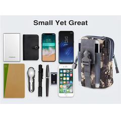 Tactical Waist Pouch with Survival Kit for Camping, Trekking and Outdoor