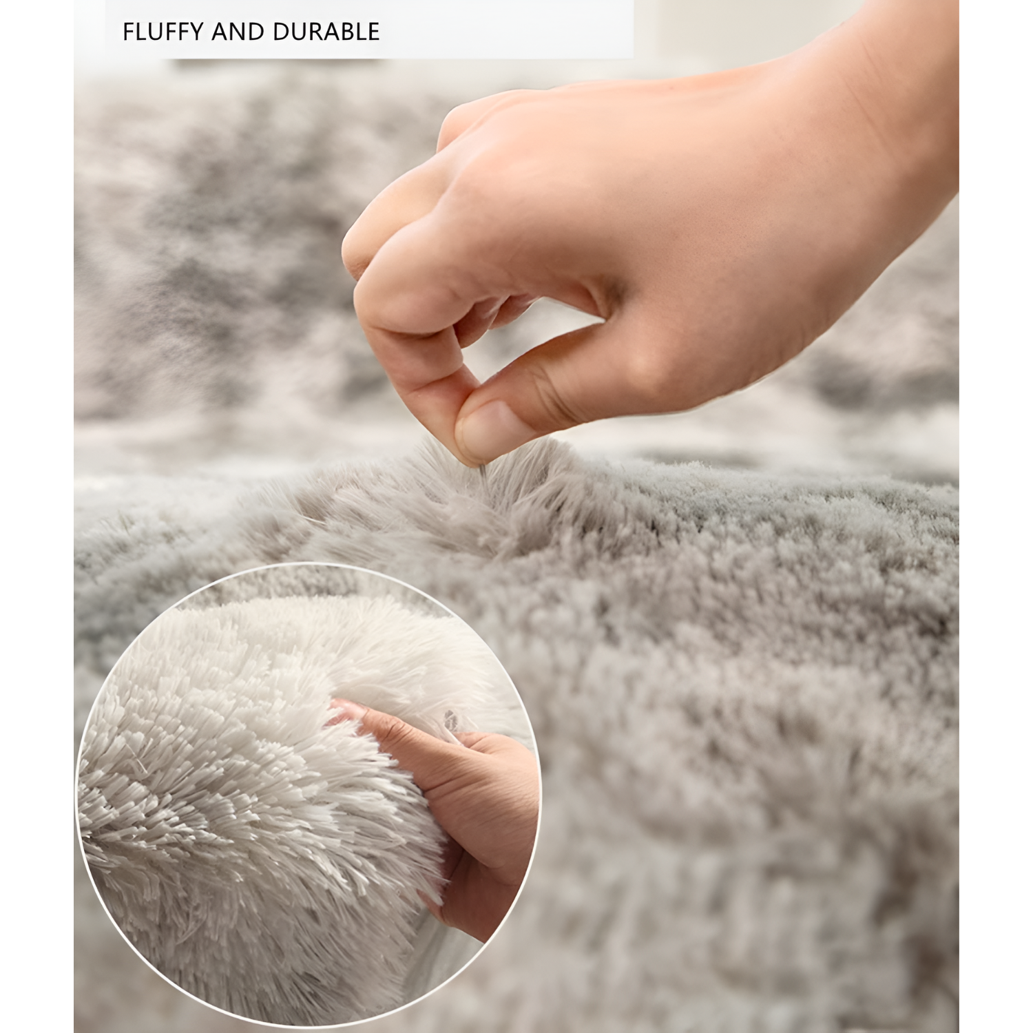 Ultra Soft Fluffy Indoor Rug Plush Carpet for Bedroom and Living Room 160 × 230 cm