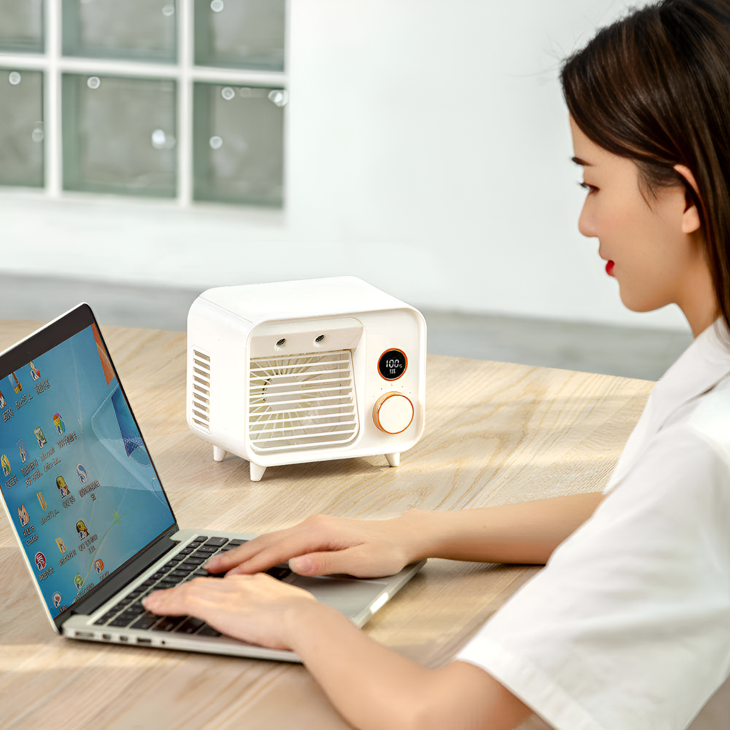 Porodo Mini Mist Fan Desktop Air Cooler