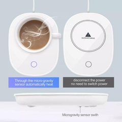 Smart Coffee Cup Warmer, 55° Constant Temperature Warmer with Cafe Mug and Stirrer