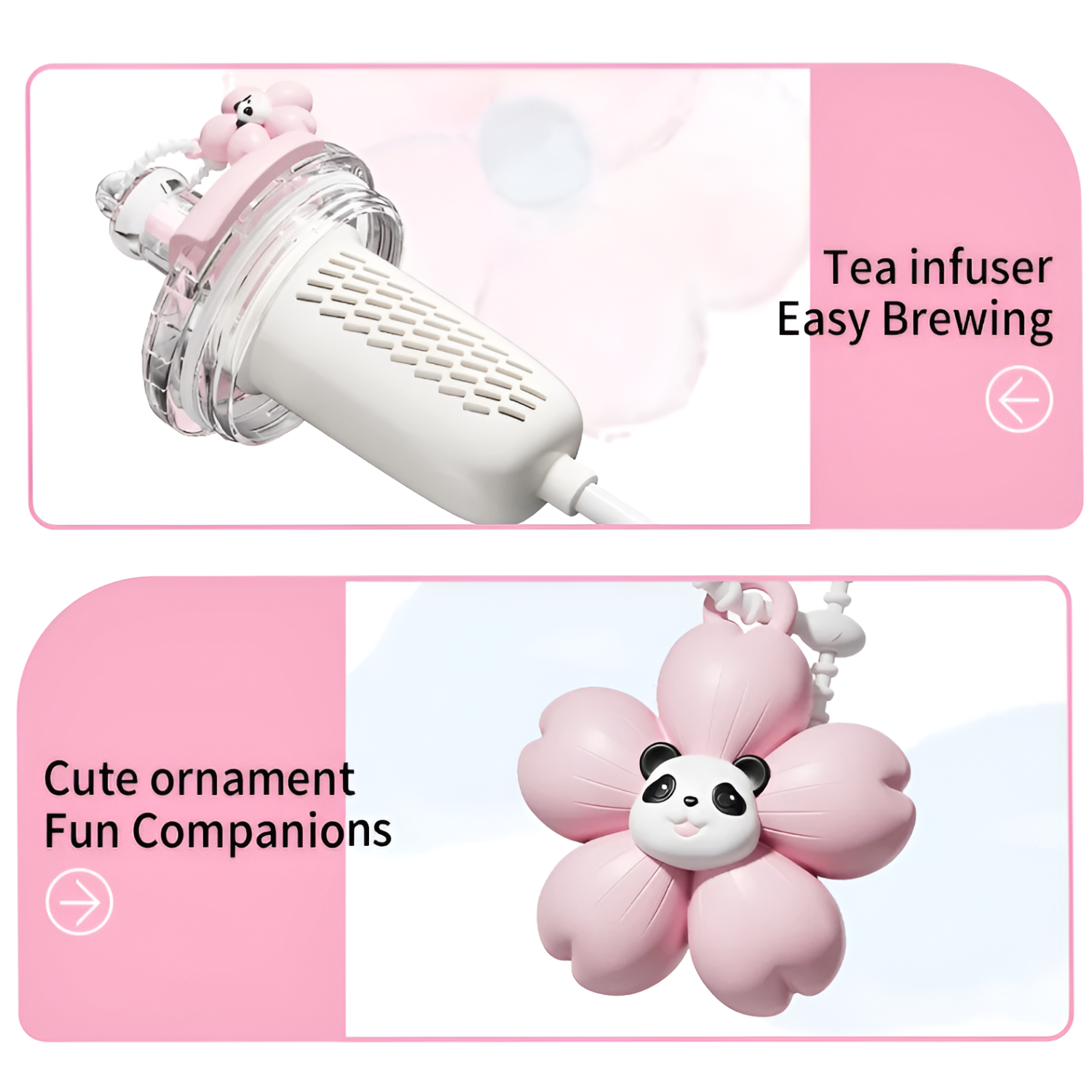 Diller 860ML Panda Plastic Drinking Water Bottle for Girls