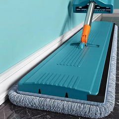 Hands-free Flat Floor Mop with Bucket, Self Squeezing Microfiber Mop