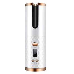 Cordless Automatic Hair Curler with Smart Display White