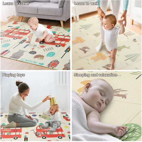 Foldable Baby Crawling Play Mat - Anti-slip Play Mat for Infant